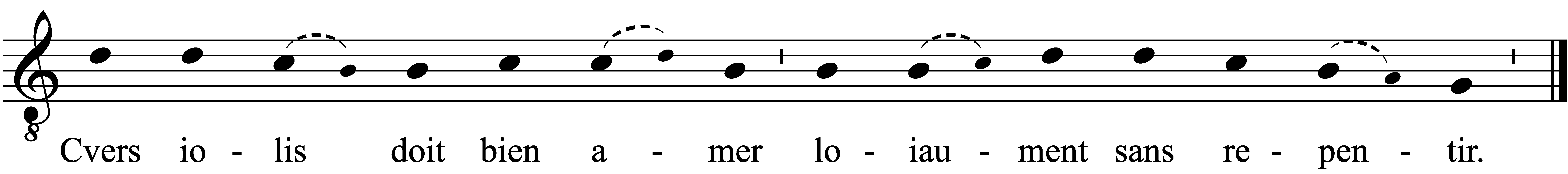Refrain musical notation